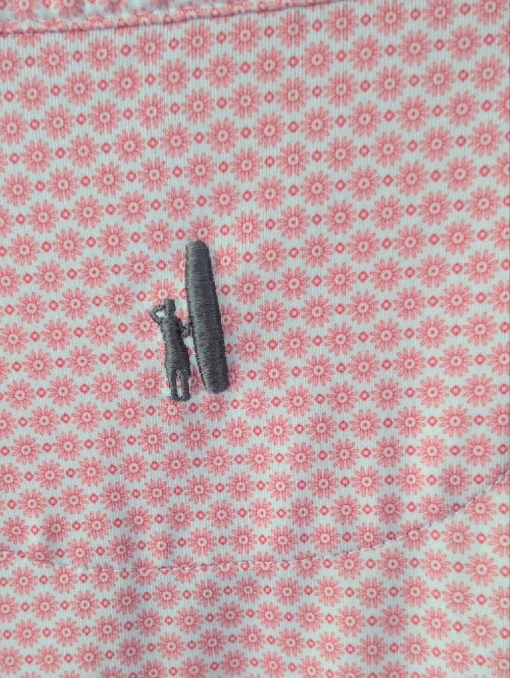 johnnie-O Pink Micro-Pattern Polo - Picture 7 of 7
